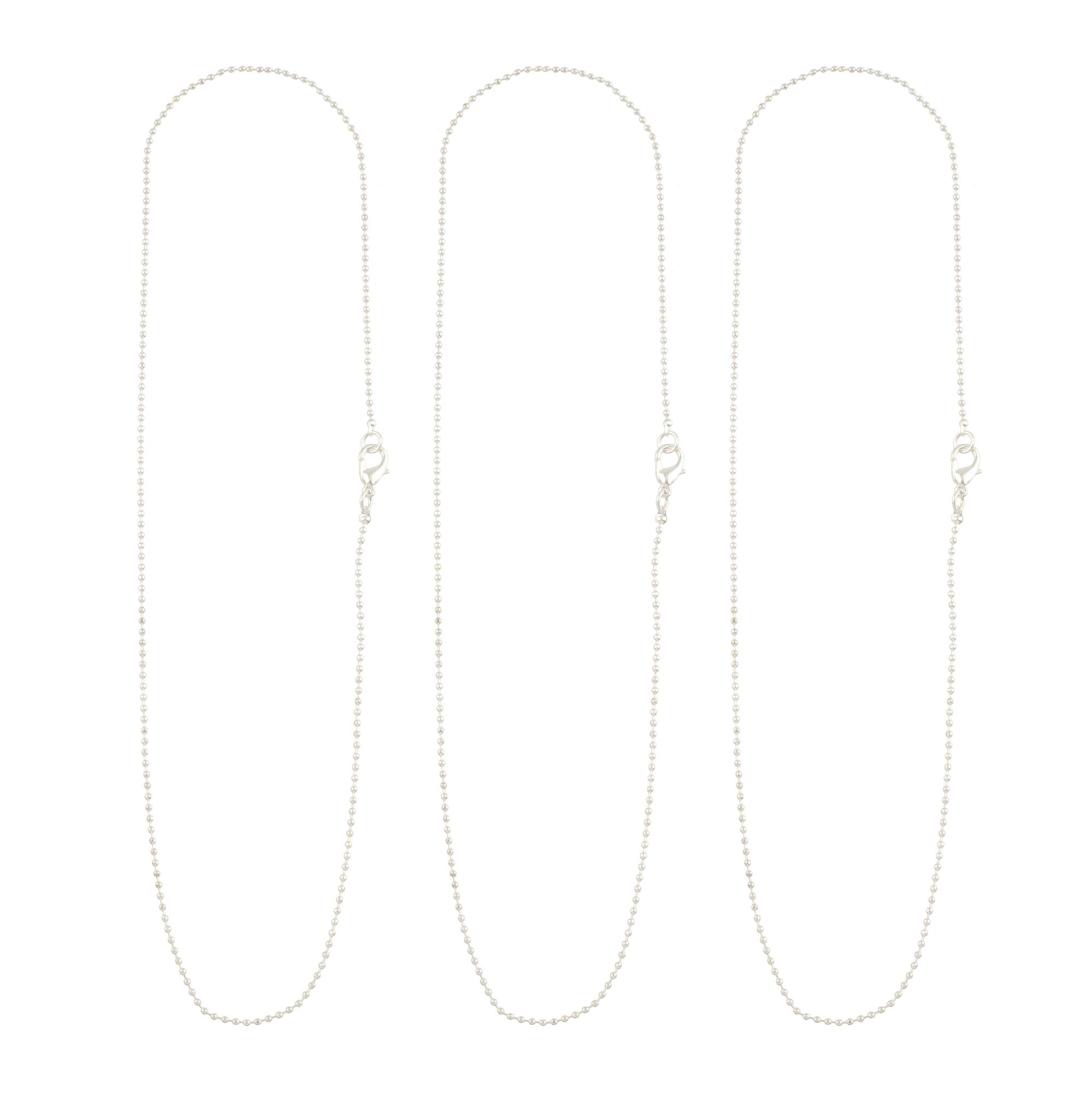 Silver Ball Bead Necklace Set by Bead Landing™